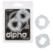 ALPHA LIQUID SILICONE DOUBLE STACKER COCK RINGS